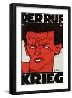 Envelope (Using a Self-Portrait by Egon Schiele of 1910) of the Magazine 'Der Ruf'-Egon Schiele-Framed Giclee Print