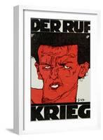 Envelope (Using a Self-Portrait by Egon Schiele of 1910) of the Magazine 'Der Ruf'-Egon Schiele-Framed Giclee Print