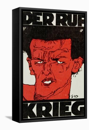 Envelope (Using a Self-Portrait by Egon Schiele of 1910) of the Magazine 'Der Ruf'-Egon Schiele-Framed Stretched Canvas