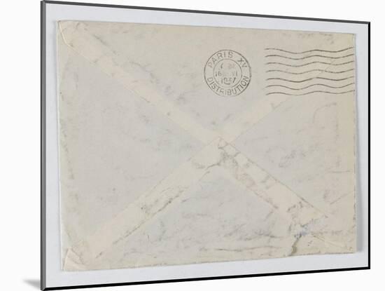 enveloppe de la lettre autographe de Charles Fedgal-null-Mounted Giclee Print