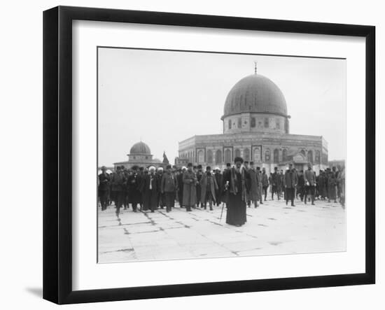 Enver Pasha and Jamal  Pasha visiting the Dome of the Rock, Jerusalem, 1916-null-Framed Photographic Print