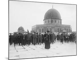 Enver Pasha and Jamal  Pasha visiting the Dome of the Rock, Jerusalem, 1916-null-Mounted Photographic Print