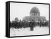 Enver Pasha and Jamal  Pasha visiting the Dome of the Rock, Jerusalem, 1916-null-Framed Stretched Canvas