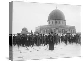 Enver Pasha and Jamal  Pasha visiting the Dome of the Rock, Jerusalem, 1916-null-Stretched Canvas
