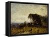 Environs de Barbizon-Félix Ziem-Framed Stretched Canvas