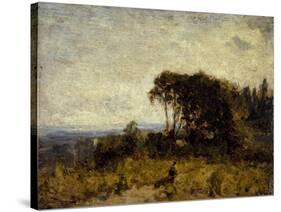 Environs de Barbizon-Félix Ziem-Stretched Canvas