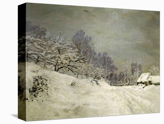 Environs de Honfleur. Neige-Landscape around Honfleur. Snow; around 1867 Canvas, 81,5 x 102 cm-Claude Monet-Stretched Canvas