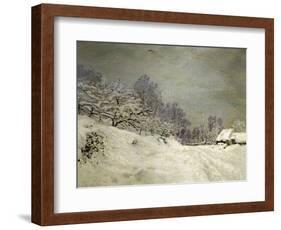 Environs de Honfleur. Neige-Landscape around Honfleur. Snow; around 1867 Canvas, 81,5 x 102 cm-Claude Monet-Framed Giclee Print
