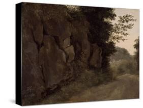 Environs de Nemi : rochers-Pierre Henri de Valenciennes-Stretched Canvas