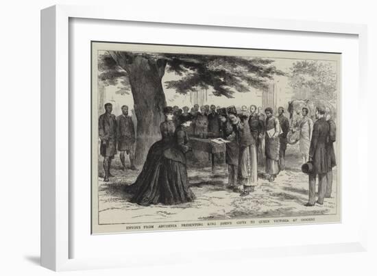Envoys from Abyssinia Presenting King John's Gifts to Queen Victoria at Osborne-Godefroy Durand-Framed Giclee Print