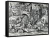 Envy, from the Seven Deadly Sins, Engraved by Peter Van Der Heyden (C.1530-72) 1558-Pieter Bruegel the Elder-Framed Stretched Canvas