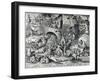 Envy, from the Seven Deadly Sins, Engraved by Peter Van Der Heyden (C.1530-72) 1558-Pieter Bruegel the Elder-Framed Giclee Print