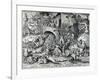 Envy, from the Seven Deadly Sins, Engraved by Peter Van Der Heyden (C.1530-72) 1558-Pieter Bruegel the Elder-Framed Giclee Print