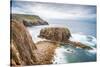 Enys Dodnan rock formation at Lands End, England-Andrew Michael-Stretched Canvas