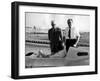 Enzo Ferrari, Carlo Chiti and Martino Severi Testing a New Racing Car-null-Framed Photographic Print