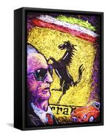 Enzo Ferrari Emblem-Rock Demarco-Framed Stretched Canvas