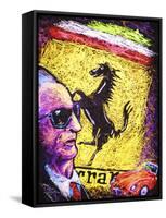 Enzo Ferrari Emblem-Rock Demarco-Framed Stretched Canvas