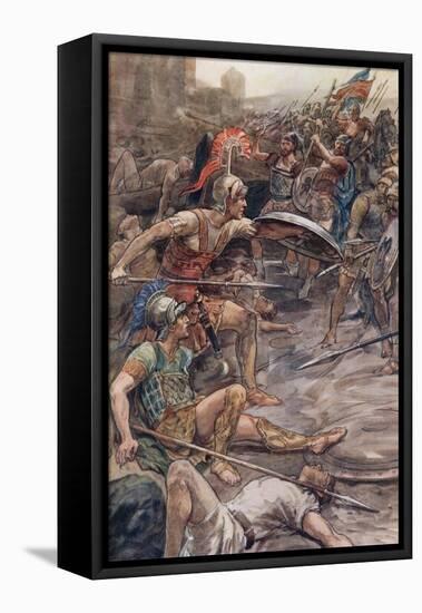 Epaminondas Defending Pelopidas-William Rainey-Framed Stretched Canvas