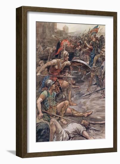 Epaminondas Defending Pelopidas-William Rainey-Framed Giclee Print