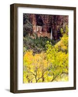 Ephemeral Waterfall, Zion National Park, Utah, USA-Scott T. Smith-Framed Photographic Print