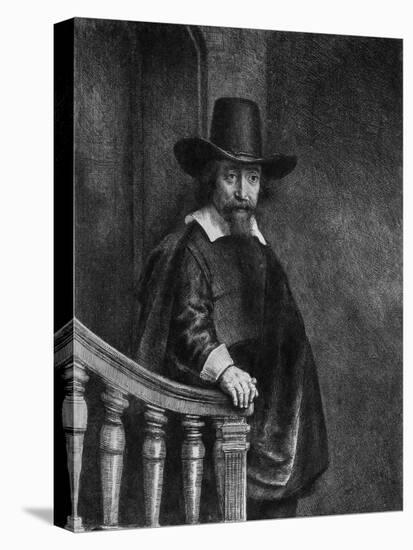 Ephraim Bonus, Known as "The Jew with the Banister" 1647-Rembrandt van Rijn-Stretched Canvas