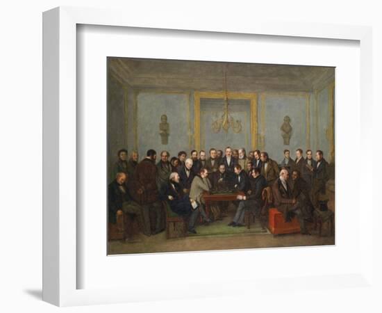 Epic Chess Match Between Pierre Saint Amant and Howard Staunton in 1843-Jean Henri Marlet-Framed Giclee Print