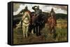 Epic Heroes-Victor Mikhailovich Vasnetsov-Framed Stretched Canvas