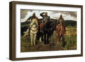 Epic Heroes-Victor Mikhailovich Vasnetsov-Framed Giclee Print