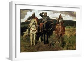 Epic Heroes-Victor Mikhailovich Vasnetsov-Framed Giclee Print