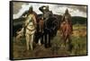 Epic Heroes-Victor Mikhailovich Vasnetsov-Framed Stretched Canvas