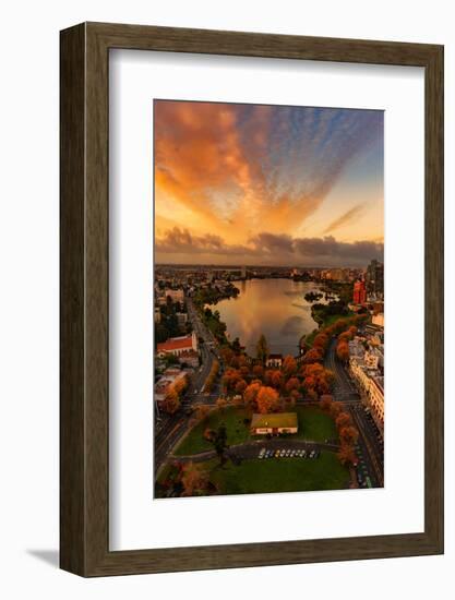Epic Lake Merritt, Oakland in Autumn, Sky Fire and Fall Color-Vincent James-Framed Photographic Print