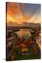 Epic Lake Merritt, Oakland in Autumn, Sky Fire and Fall Color-Vincent James-Stretched Canvas