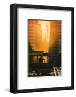 Epic Morning Allignment over the Bay Bridge , California Street, San Francisco-Vincent James-Framed Photographic Print