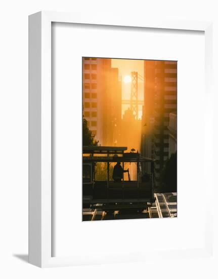 Epic Morning Allignment over the Bay Bridge , California Street, San Francisco-Vincent James-Framed Photographic Print