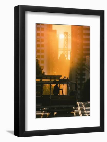 Epic Morning Allignment over the Bay Bridge , California Street, San Francisco-Vincent James-Framed Photographic Print