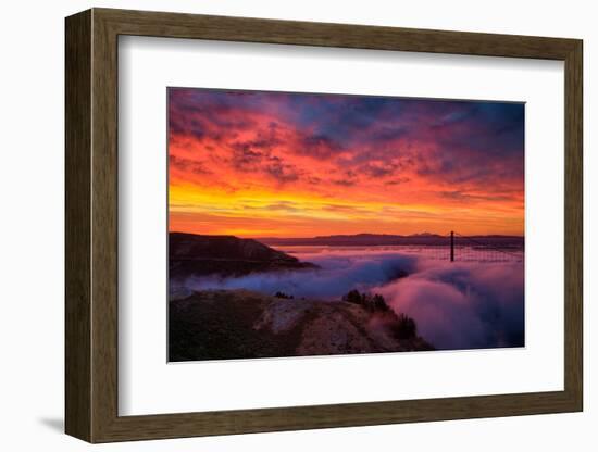 Epic Sunrise and Low Fog at Golden Bridge, San Francisco-Vincent James-Framed Photographic Print