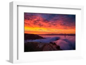 Epic Sunrise and Low Fog at Golden Bridge, San Francisco-Vincent James-Framed Photographic Print