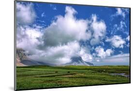 Epic Viking and Clouds Landscape, Stokknes Vestrahorn Iceland-Vincent James-Mounted Photographic Print