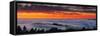 Epic Wide Candy Clouds and Fog, San Francisco Bay Area, Northern California Sunset-Vincent James-Framed Stretched Canvas