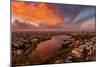 Epic Wide Lake Merritt, Oakland in Autumn, Sky Fire and Fall Color-Vincent James-Mounted Photographic Print