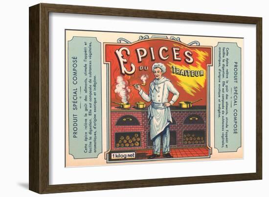 Epices Du Traiteur Label-null-Framed Art Print