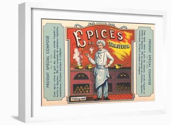 Epices Du Traiteur Label-null-Framed Art Print