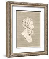 Epicurus Greek Philosopher-null-Framed Art Print