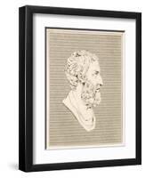 Epicurus Greek Philosopher-null-Framed Art Print