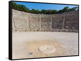 Epidaurus, Argolis, Peloponnese, Greece. The 14th century BC, 4,000 seat theatre, designed by Po...-null-Framed Stretched Canvas