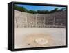 Epidaurus, Argolis, Peloponnese, Greece. The 14th century BC, 4,000 seat theatre, designed by Po...-null-Framed Stretched Canvas