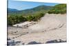 Epidaurus, Argolis, Peloponnese, Greece. The 14th century BC, 4,000 seat theatre, designed by Po...-null-Stretched Canvas
