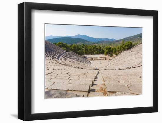 Epidaurus, Argolis, Peloponnese, Greece. The 14th century BC, 4,000 seat theatre, designed by Po...-null-Framed Photographic Print