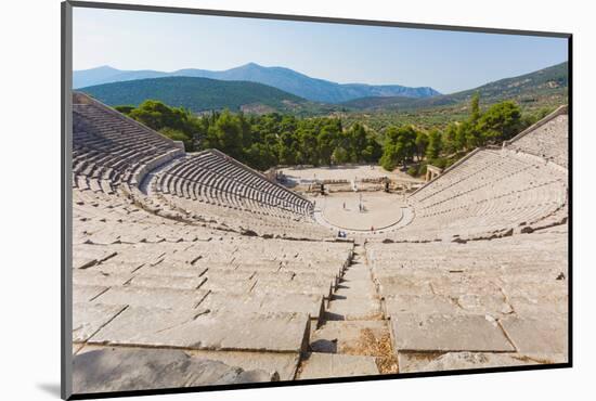 Epidaurus, Argolis, Peloponnese, Greece. The 14th century BC, 4,000 seat theatre, designed by Po...-null-Mounted Photographic Print
