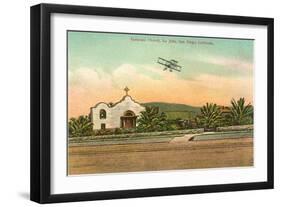 Episcopal Church, Biplane, La Jolla, California-null-Framed Art Print